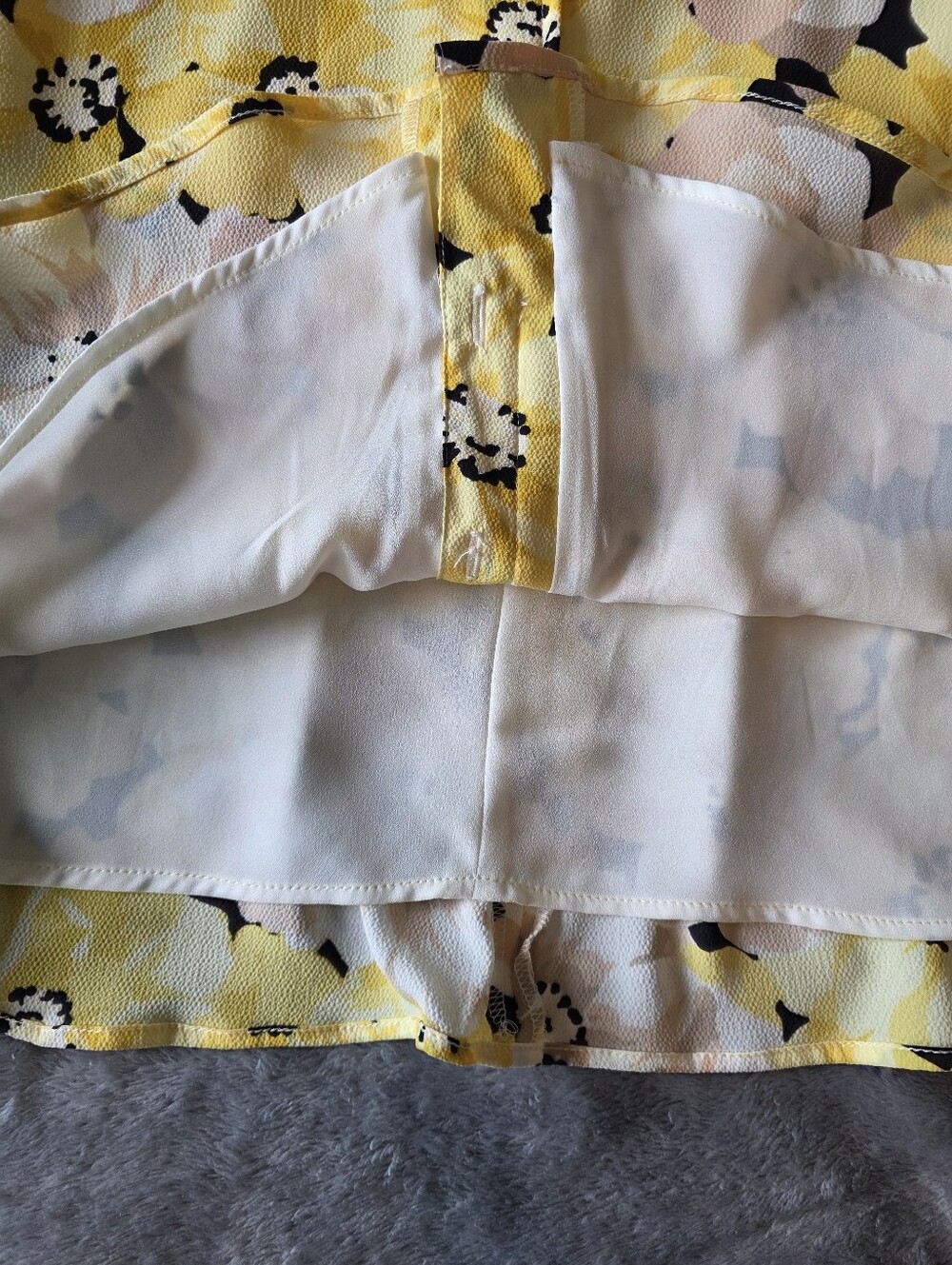 Talbots Pippy Poppies Yellow Floral Crepe Midi Dress 2P - Picture 6 of 11